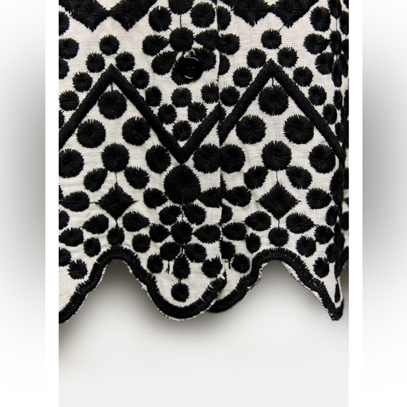 Zara contrast embroidered shirt. ZW collection - Picture 8 of 10